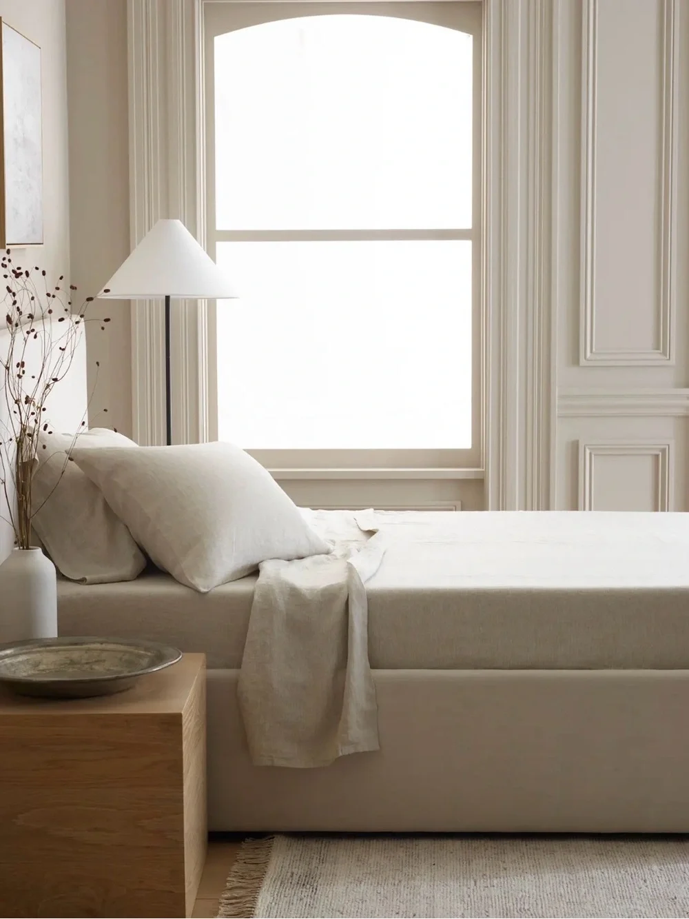 Sand European Linen King Sheet Set - Retail $204